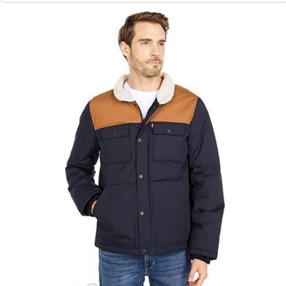 Levi’s two-tone puffer with sherpa collar - Picture 2 of 6